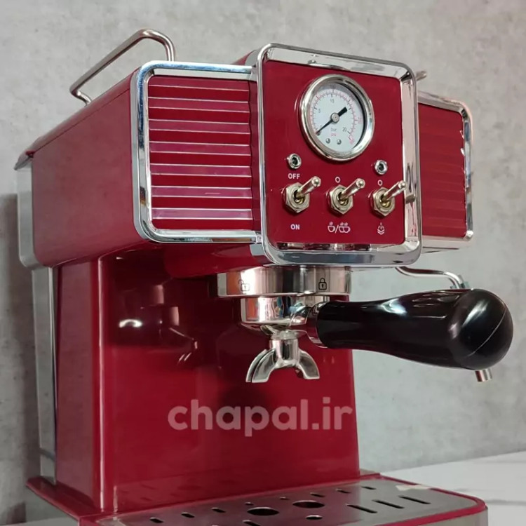 اسپرسوساز بارنی 7001 با پرتافیلتر حرفه ای رنگ قرمز