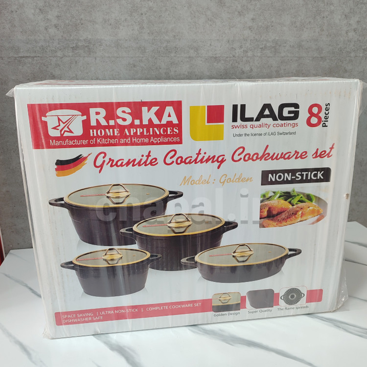 سرویس قابلمه چدن 8 پارچه کلاسیک RSKA