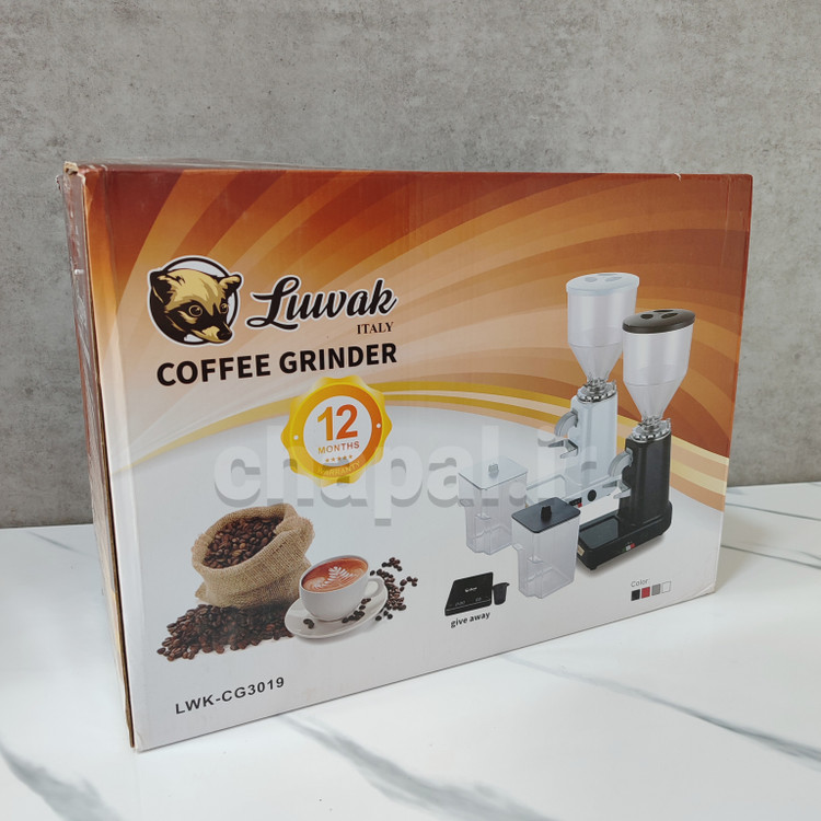 آسیاب قهوه CG 3019 لواک رنگ سیلور همراه با اسکیل (ترازو)